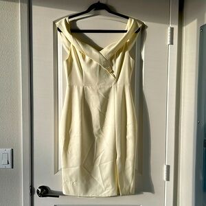 Off the shoulder cream dress